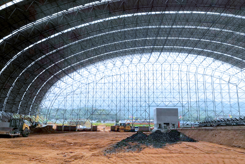 钢结构网架砂石堆料场