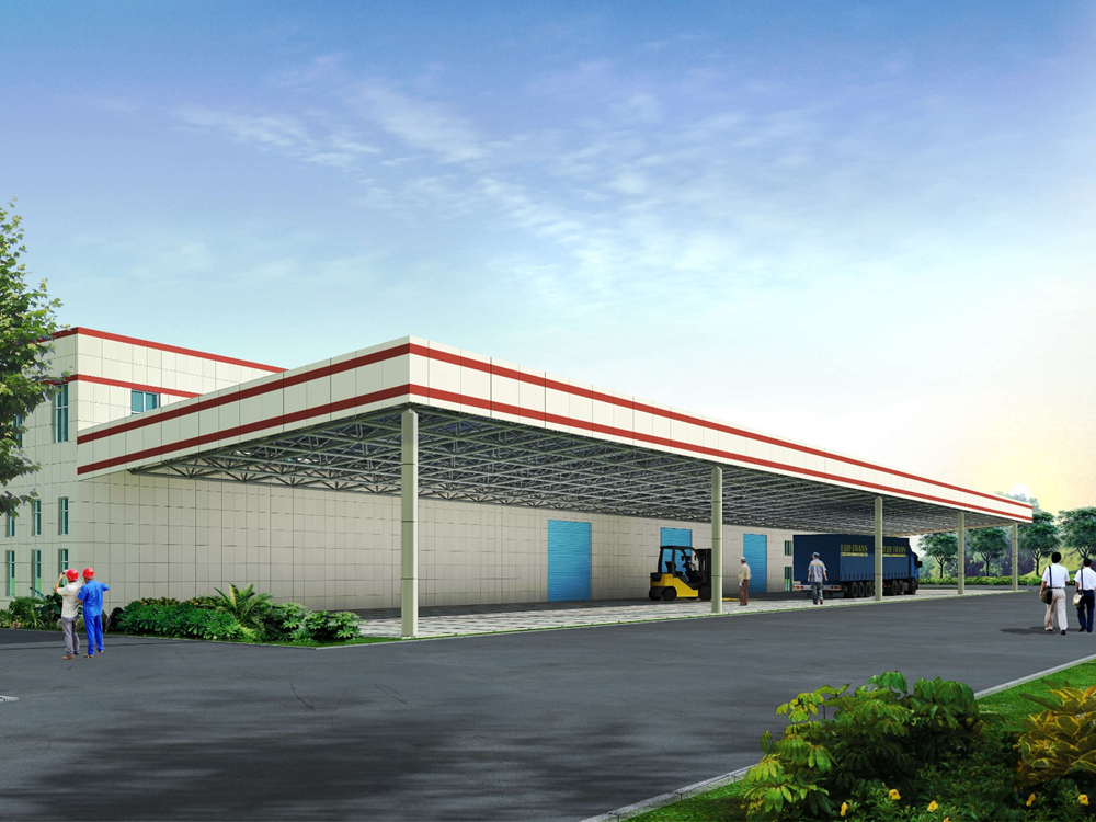 卸料棚网架钢构